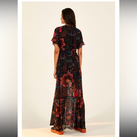 Farm Rio Black River Creatures Maxi Dress - Picture 3 of 13